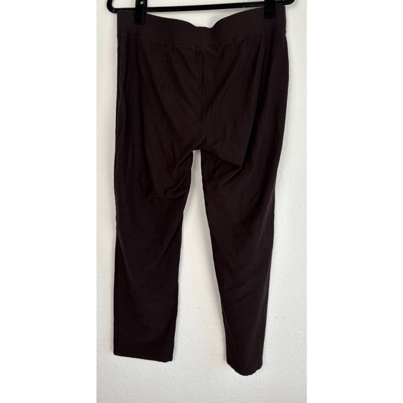 Eileen Fisher Womens Sz M Pull on Elastic Waist Brown Stretch Pants Casual Comfy - Picture 3 of 11